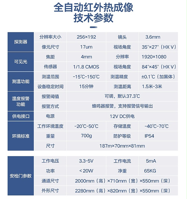 红外测温安检门