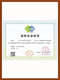 中国软件企业评估联盟证书
